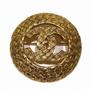 CHANEL Authentic Gold Brooch